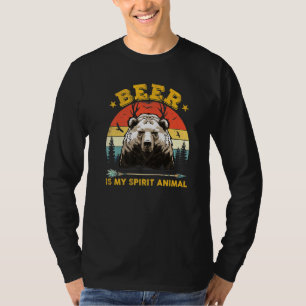Beer Is My Spirit Animal Bear Deer Beer T-Shirt