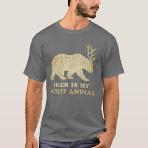 Beer Is My Spirit Animal BearDeerBeer T-Shirt