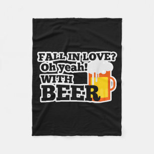 Beer Is My Valentine Funny Anti Valentines T Shirt Fleece Blanket