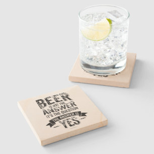Beer Is Not The Answer Stone Coaster