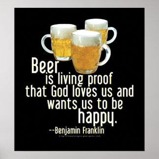 Beer is Proof (Franklin) Poster