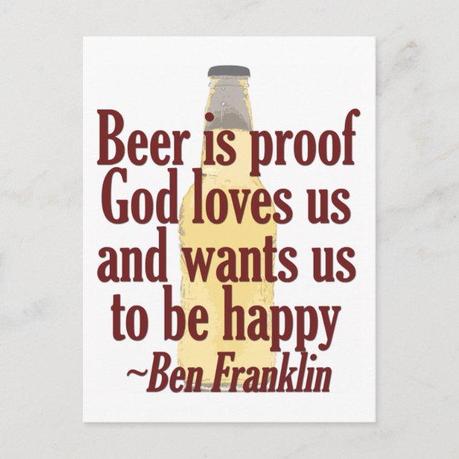 Beer is Proof Postcard (Front)
