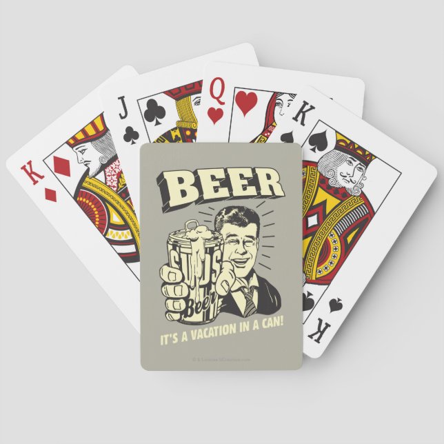 Beer: It's A Vacation In Can Playing Cards (Back)