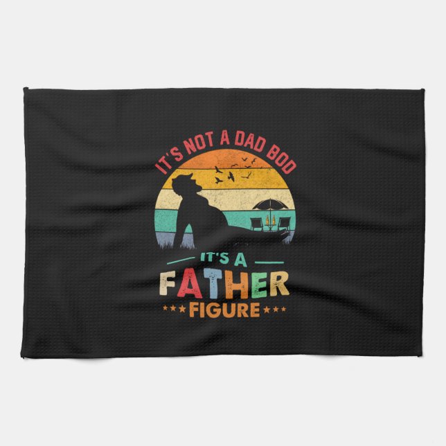 Beer It's Not A Dad Bod It's A Father Figure Beer Tea Towel (Horizontal)