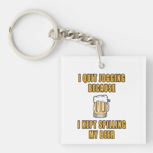 Beer Jogging Key Ring