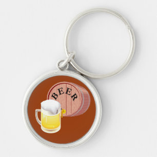 Beer keg and beer stein key ring