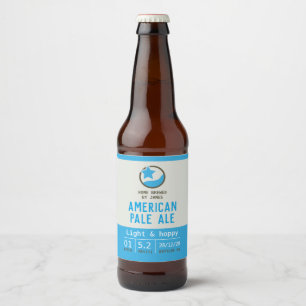 Beer label for APA craft ale or home brew bottle
