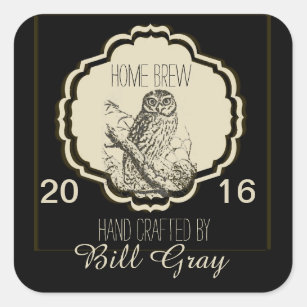 Beer Label Fully Customisable with Owl