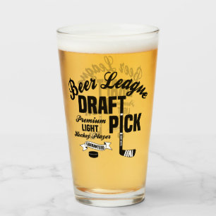 Beer League Hockey Draught Pick Premium Light Glass