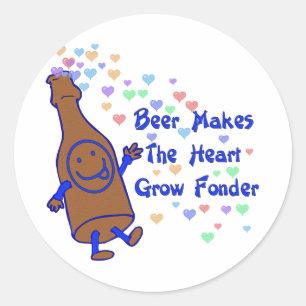 Beer Love Classic Round Sticker