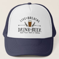 Beer Love Hipster Live Breathe Drink Beer Custom
