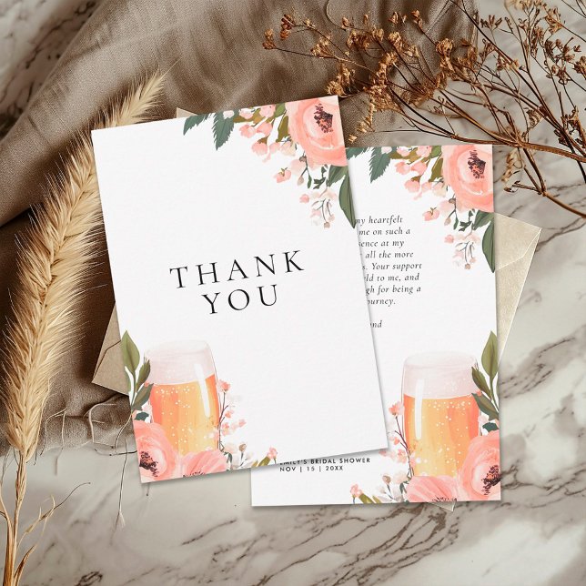 Beer Love is Brewing Bridal Shower Thank You Card (Creator Uploaded)