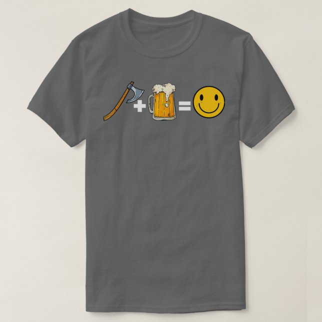 Beer Lover Axe Throwing Gift T-Shirt (Design Front)