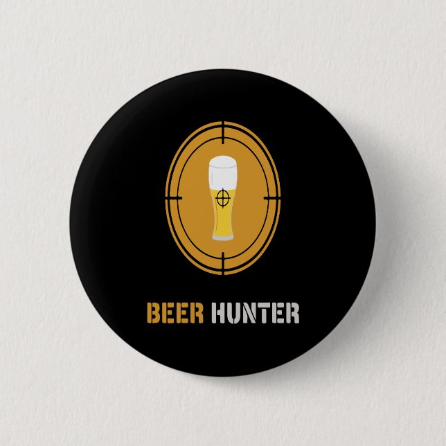 Beer Lover | Beer Hunter 6 Cm Round Badge (Front)