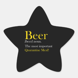 Beer Lover Beer The Most Important Meal Star Sticker