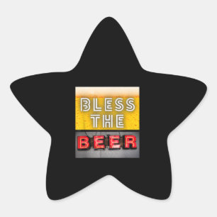 Beer Lover Bless The Beer Star Sticker