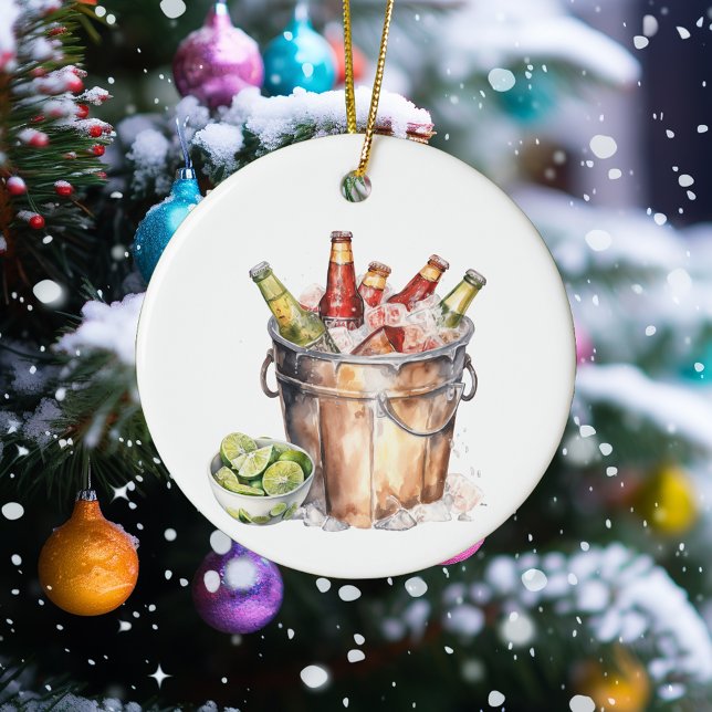 Beer Lover Bucket  Ceramic Tree Decoration (Creator Uploaded)