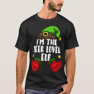 Beer Lover Elf Matching Family Christmas Party Paj T-Shirt