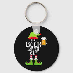 Beer Lover Elf Matching Family Group Christmas Par Key Ring