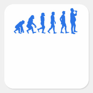 Beer Lover Evolution of the Beer Body Beer Drinker Square Sticker