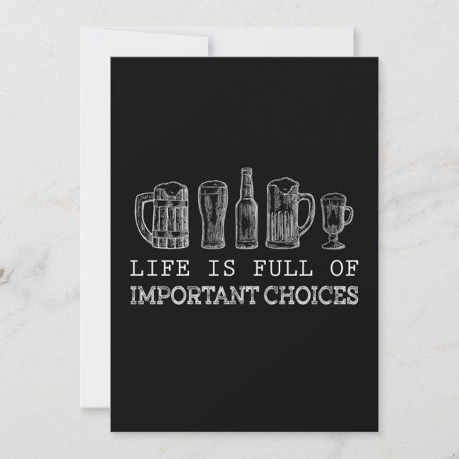 Beer Lover | Important Choices Beer Invitation (Front)