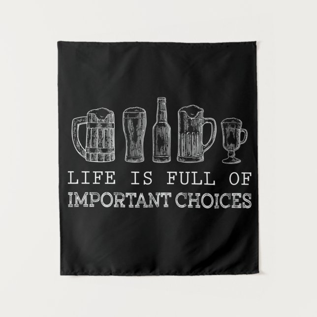 Beer Lover | Important Choices Beer Tapestry (Front)