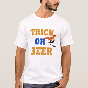 beer lover trick or treat funny halloween shirt