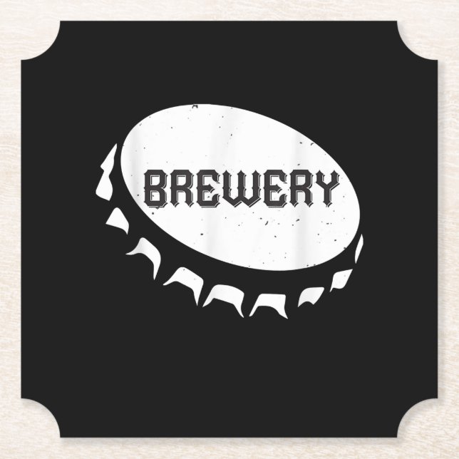 Beer Lovers | Brewery Beer Bottle Cap Paper Coaster (Front)