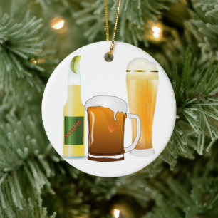 Beer Lovers Day Ceramic Tree Decoration