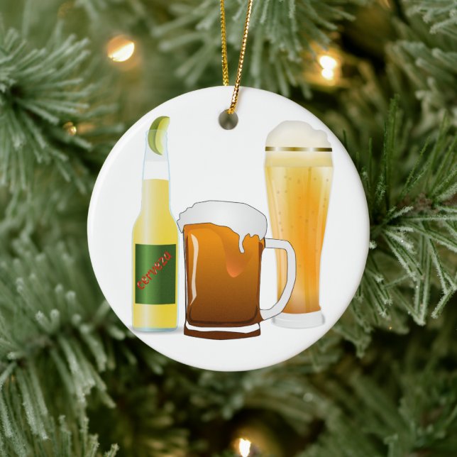 Beer Lovers Day Ceramic Tree Decoration (Tree)