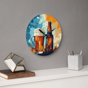 Beer Lover's  Large Clock