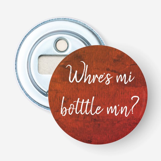 Beer Lover's Personalised Bottle Opener (Front)