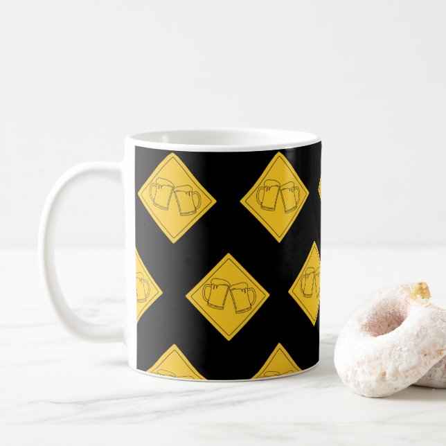 Beer Lovers Sign Coffee Mug (With Donut)