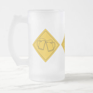 Beer Lovers Sign Frosted Glass Beer Mug