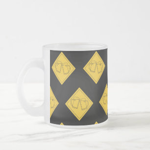 Beer Lovers Sign Frosted Glass Coffee Mug