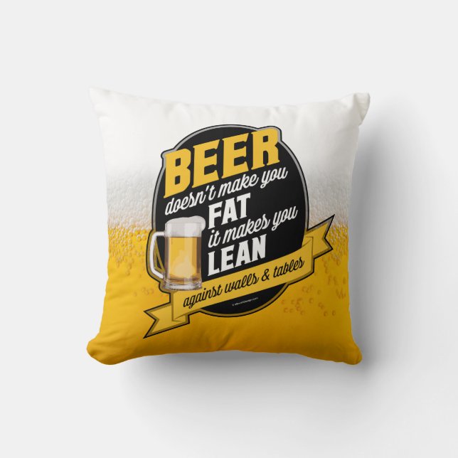 Beer Makes You Lean Cushion (Front)