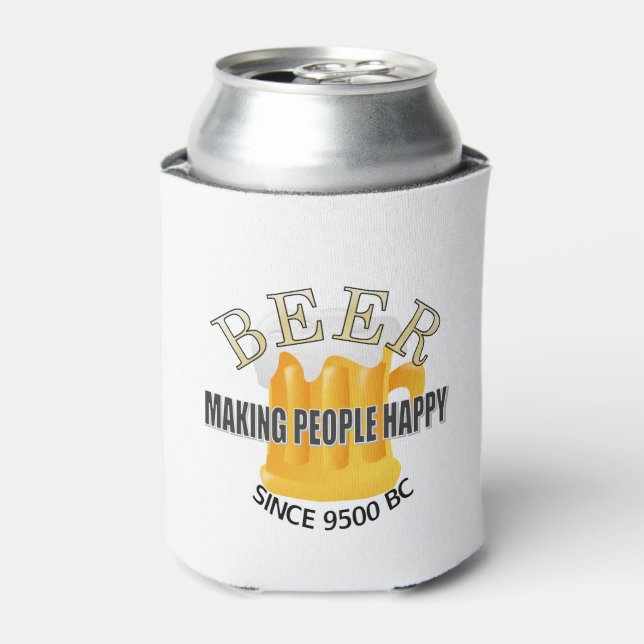 Beer Making People Happy Can Cooler (Can Front)