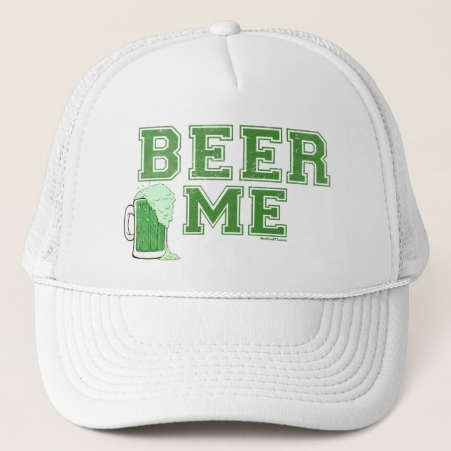 Beer Me Green Beer Trucker Hat (Front)