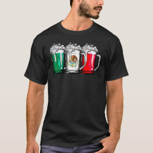 Beer Mexican Flag Cinco De Mayo Women Mexico T-Shirt