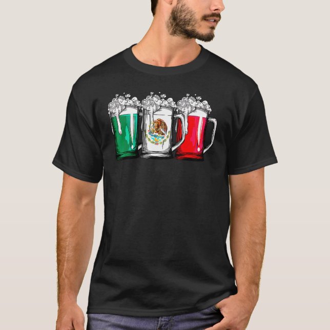 Beer Mexican Flag  Cinco De Mayo Women Mexico T-Shirt (Front)