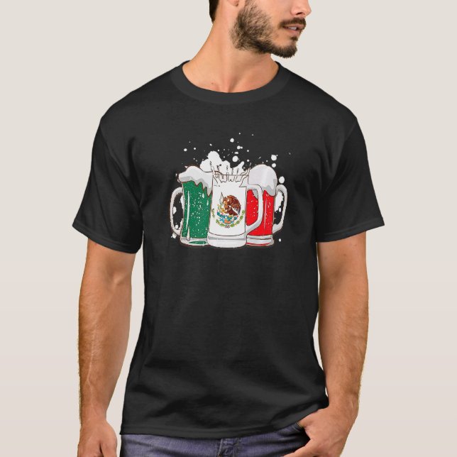Beer Mexican Flag  Cinco De Mayo Women Mexico T-Shirt (Front)