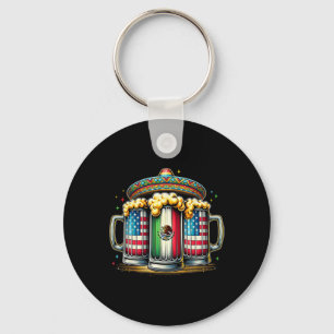 Beer Mexican Usa Flag Cinco De Mayo Drinking Party Key Ring