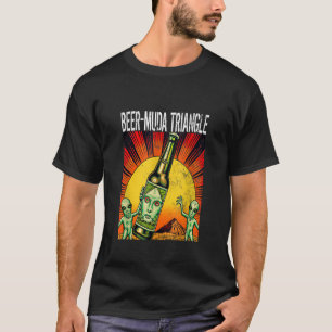BEER MUDA TRIANGLE space Alien Bermuda Vintage Dis T-Shirt