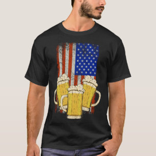 Beer Mug American Flag Craft Beer Beer Brewer T-Shirt