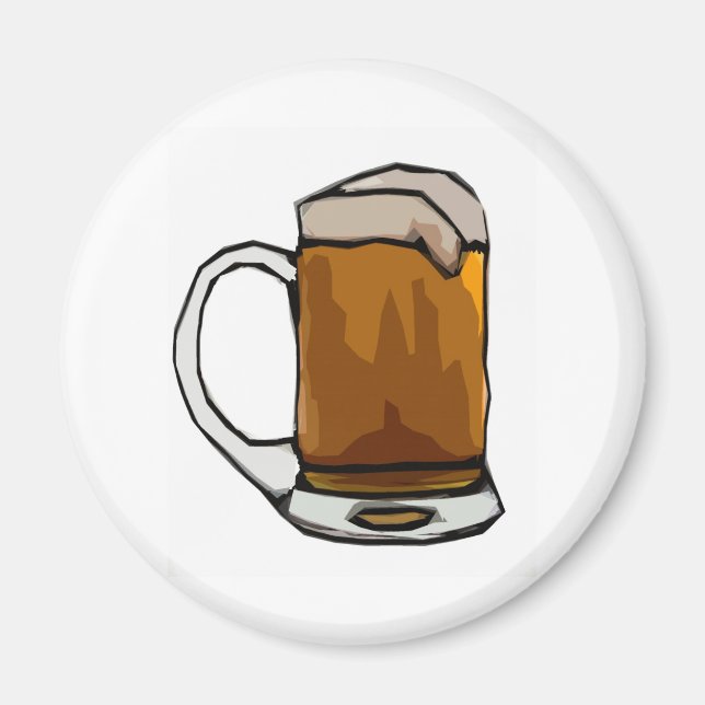 Beer Mug Caricature Magnet (Front)