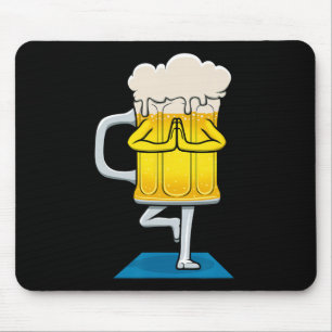 Beer Mug Doing Yoga Mouse Mat