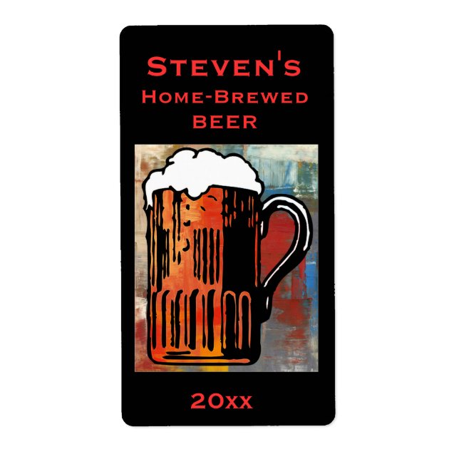 Beer Mug Home-Brew Label (Front)