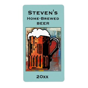 Beer Mug Home-Brew Label