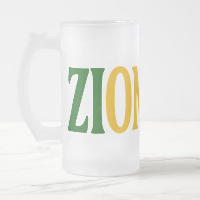 Beer mug in frosted glass (Left)