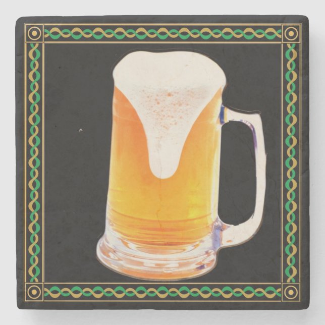 Beer Mug Marble Stone Coaster (Front)